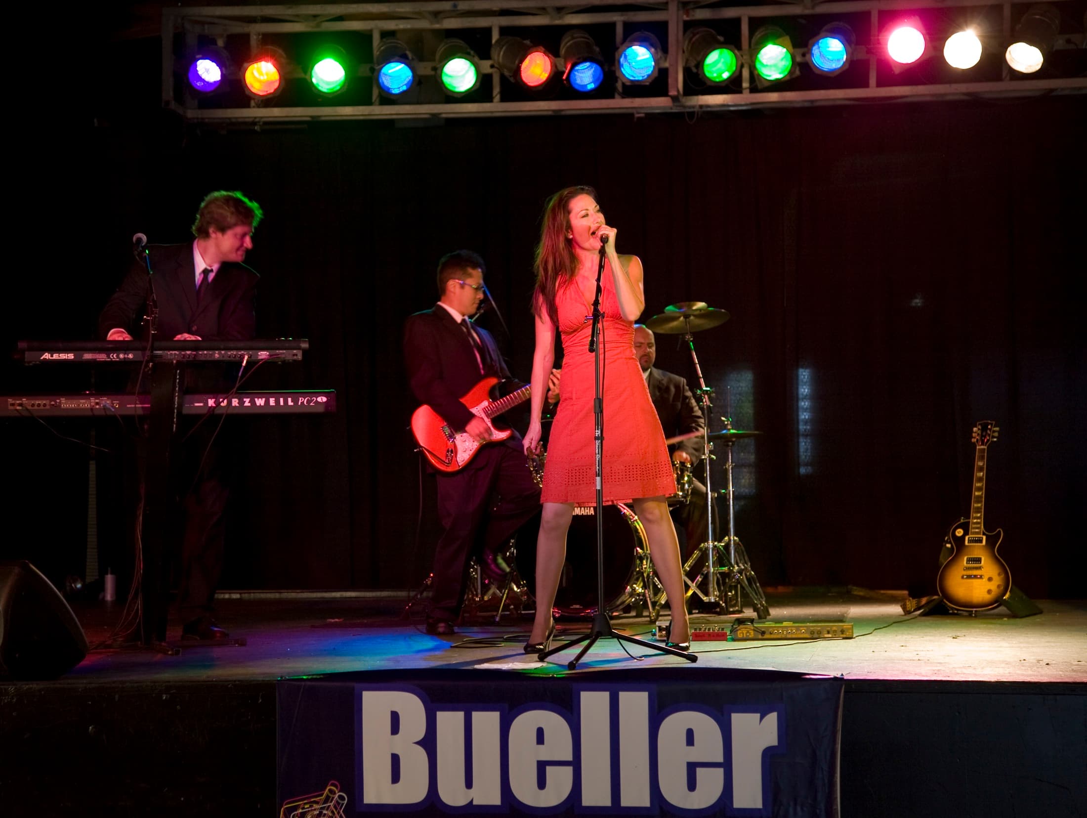 Bueller performing live in full color